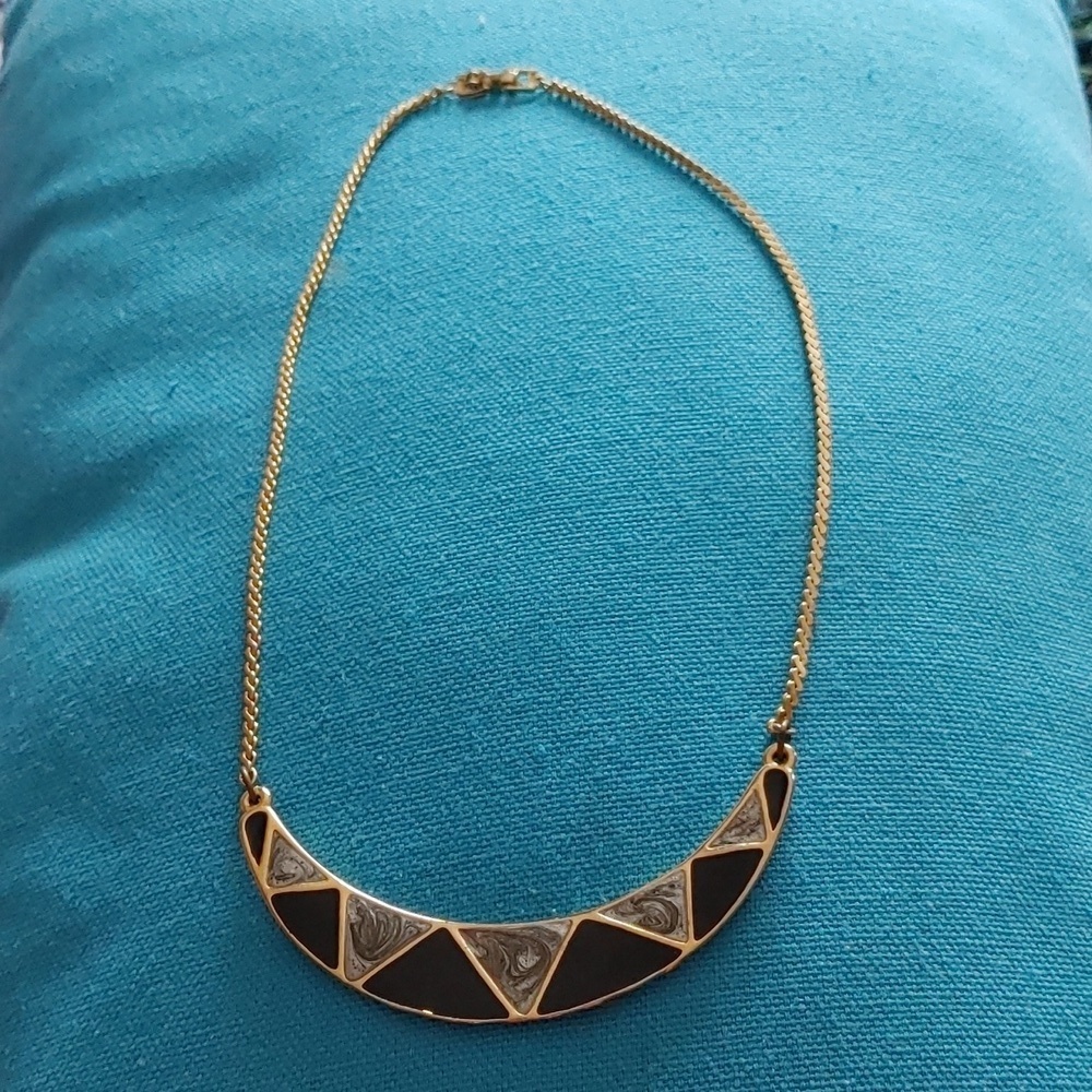 💚Boho Enamel Art Deco Choker S- Link Necklace
